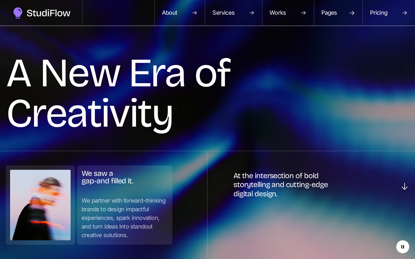 StudiFlow - Portfolio & Agency Website Template template preview