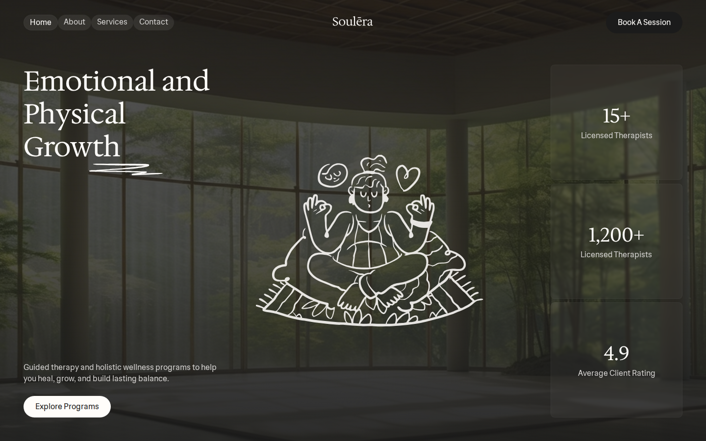 Soulera - Health & Wellness Website Template template preview