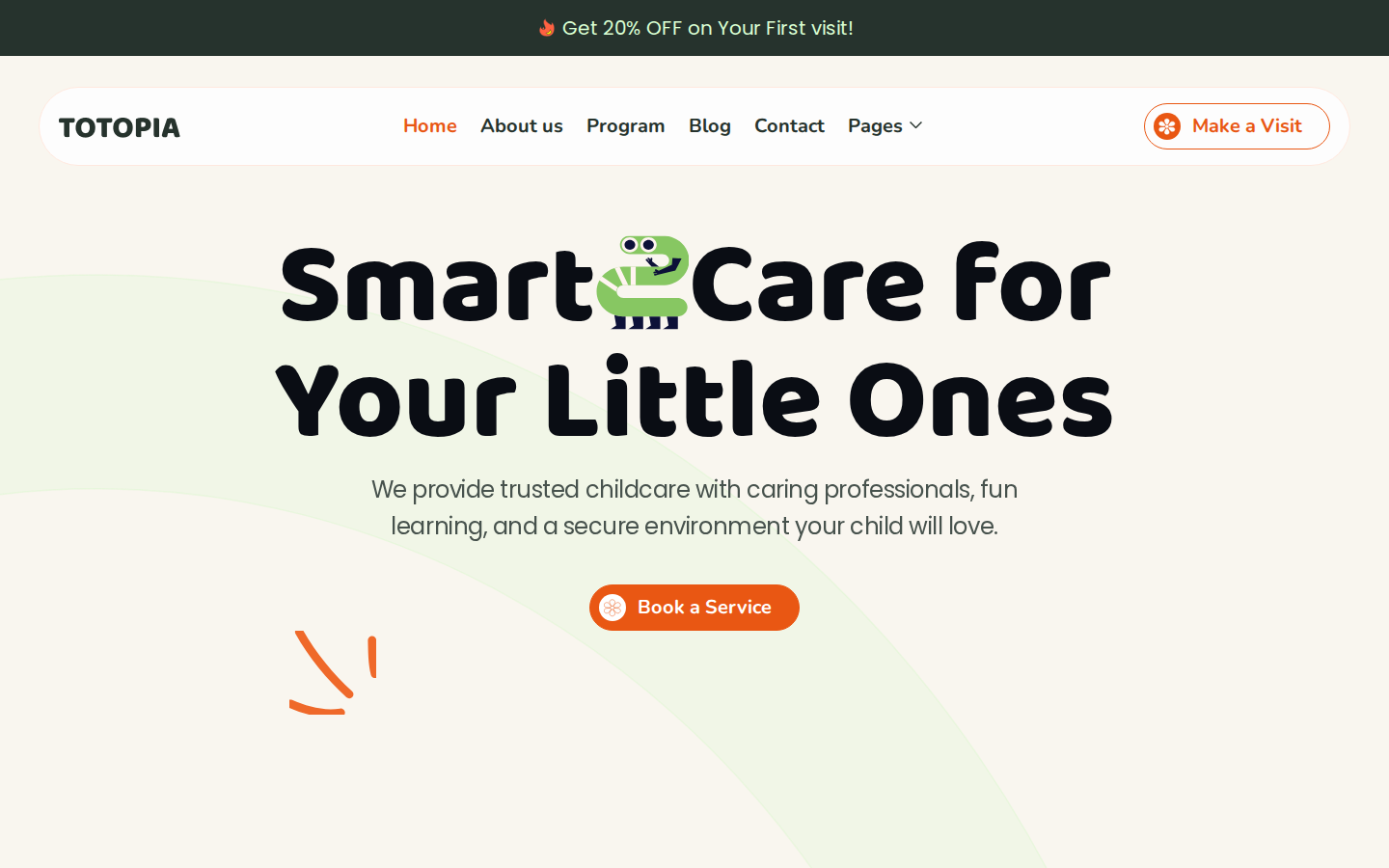 Totopia - Education Website Template template preview