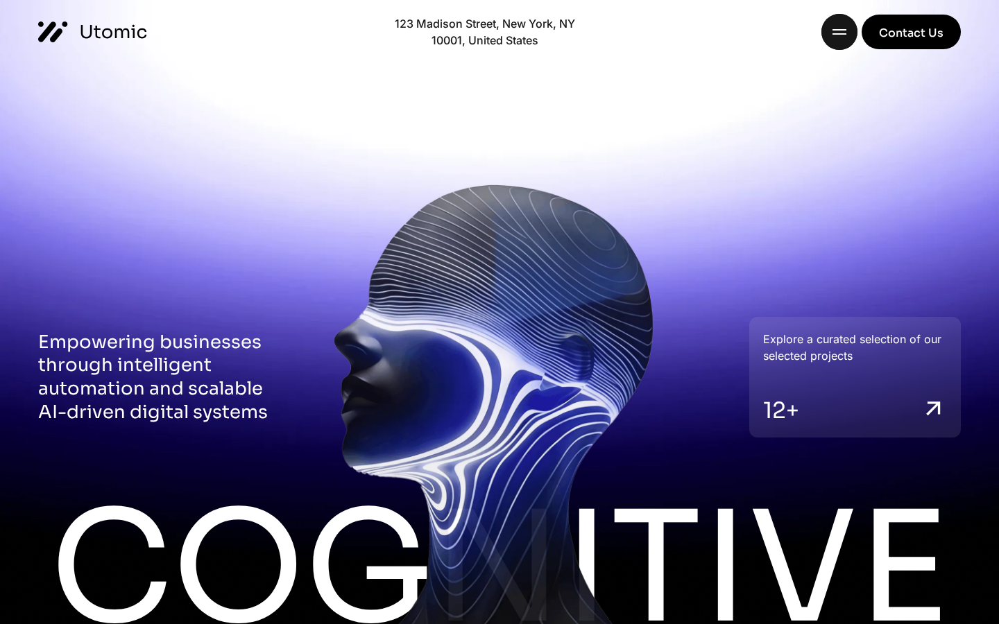 Utomic - Portfolio & Agency Website Template template preview