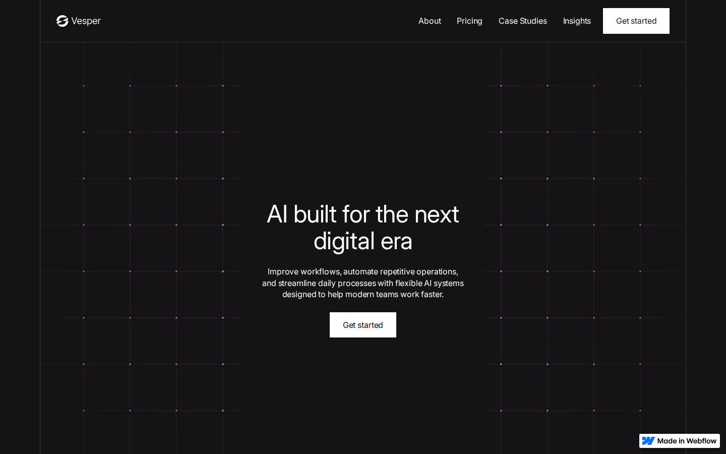 Vesper - Website Template template preview