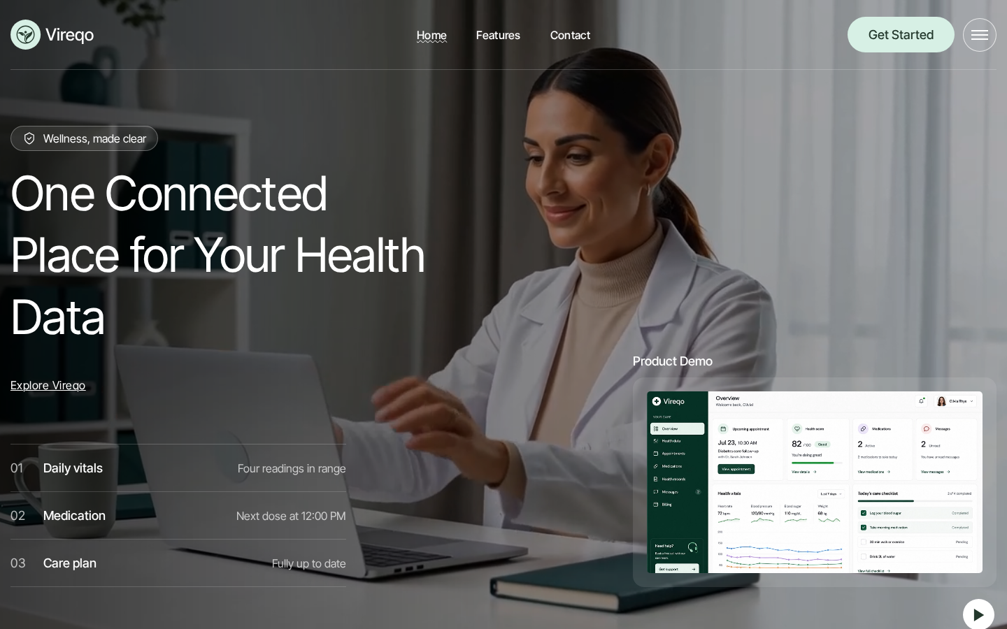 Vireqo - Website Template template preview