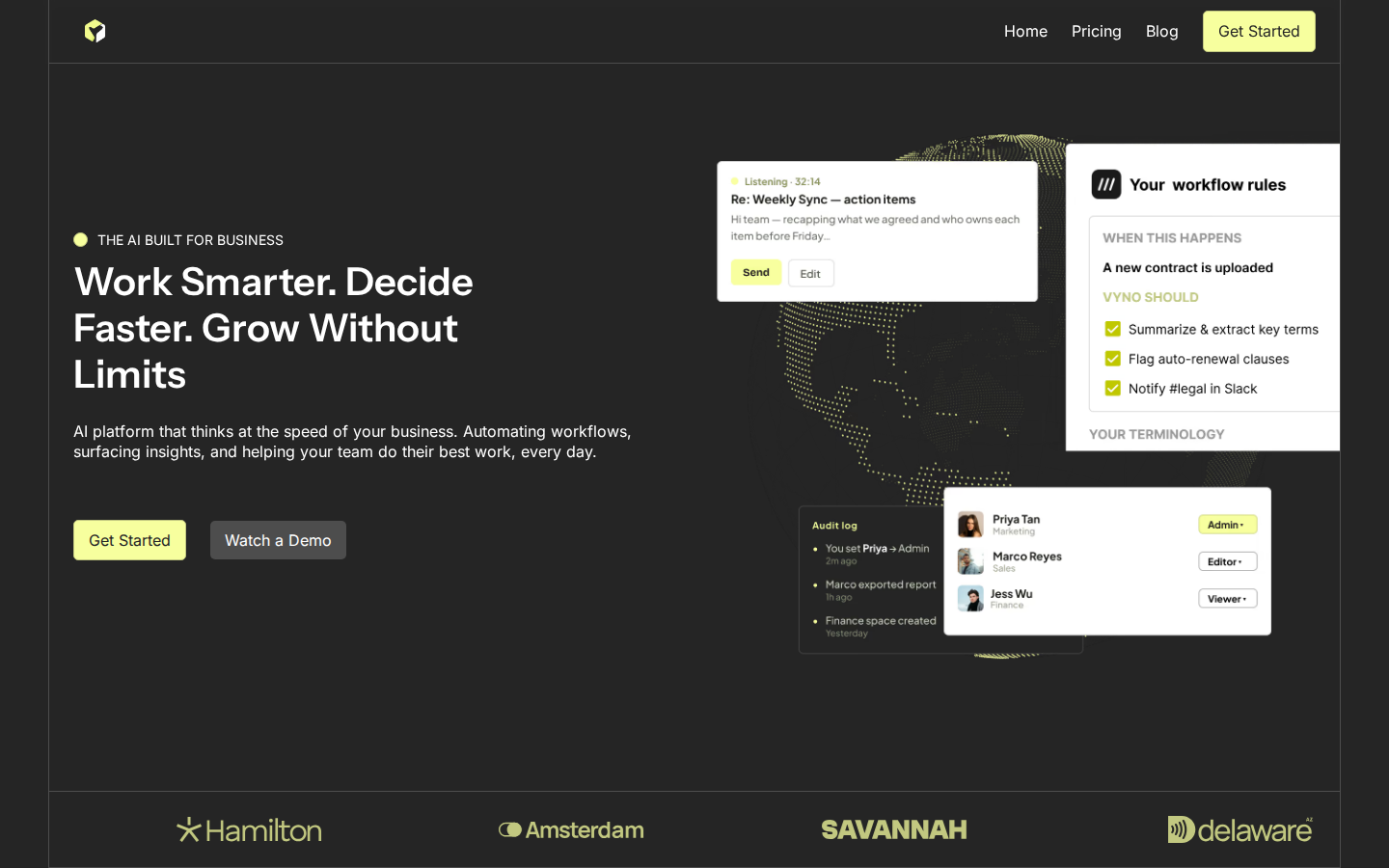 Vynora - Website Template template preview