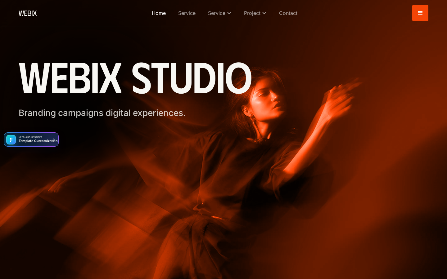 Webixe - Portfolio & Agency Website Template template preview
