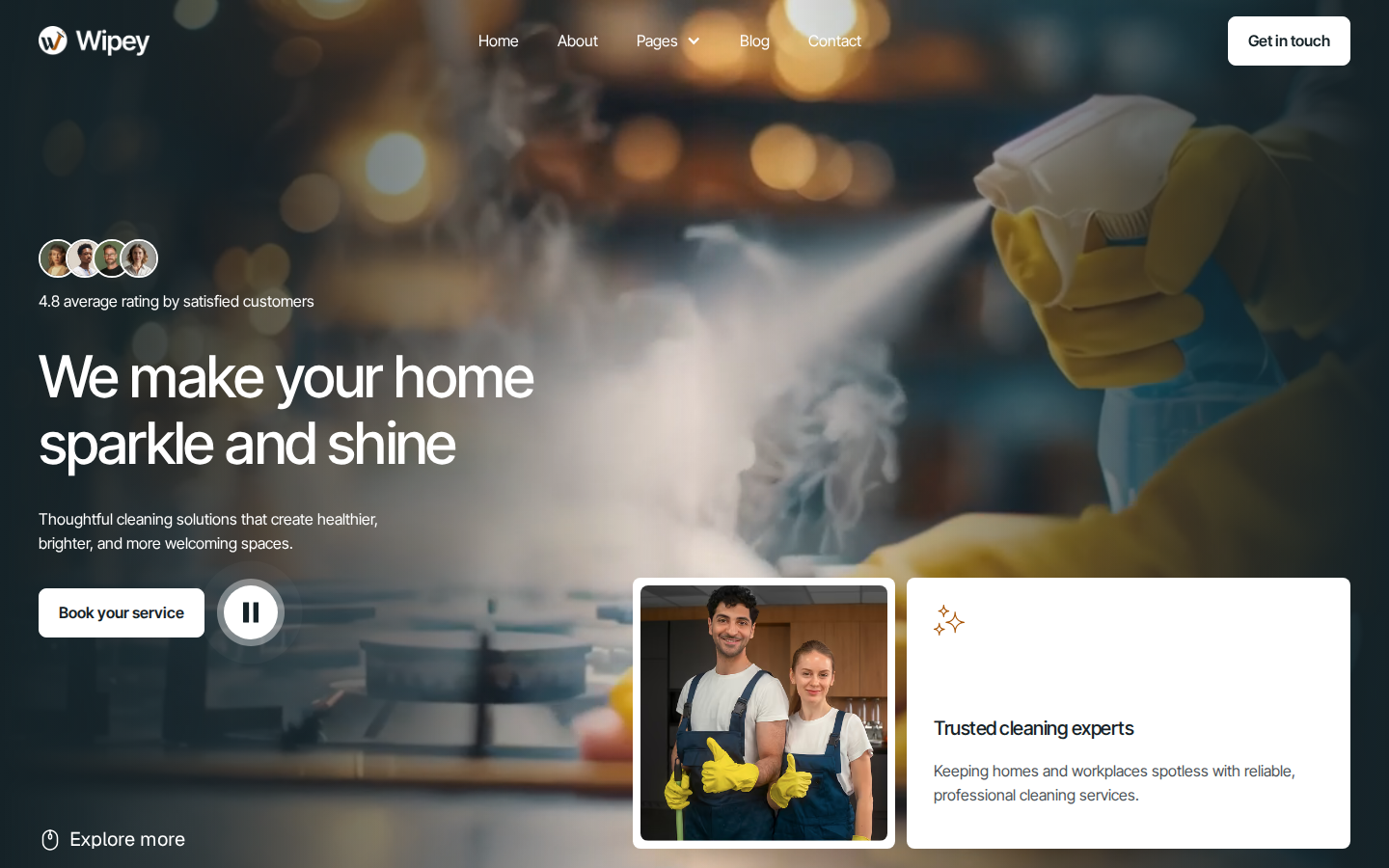Wipey - Website Template template preview