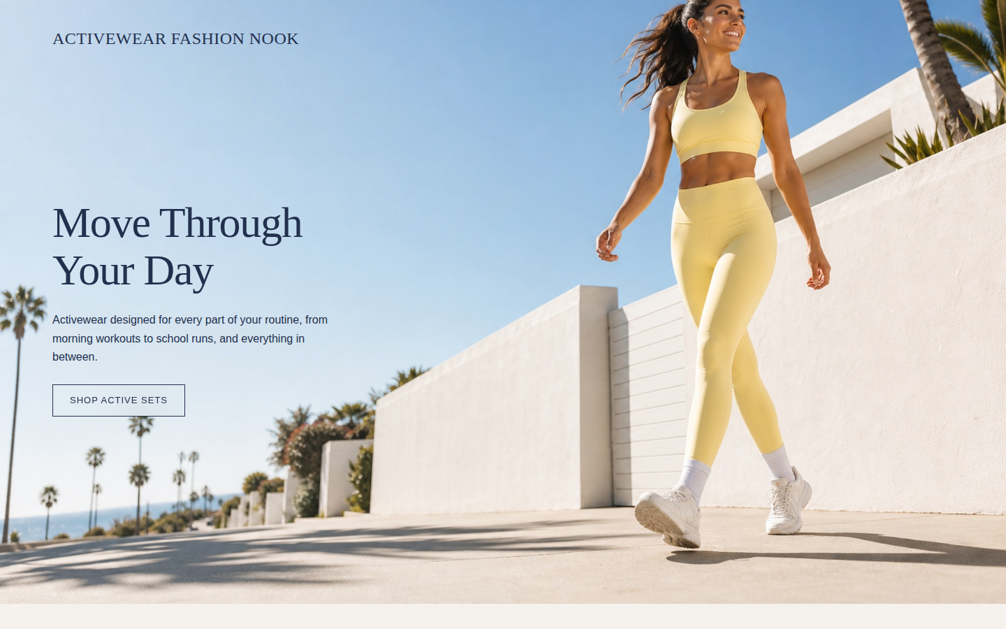 Activewear Fashion Nook template preview