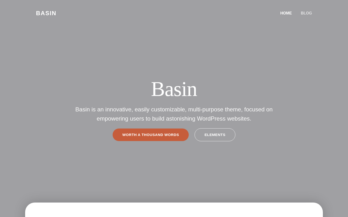 Basin template preview