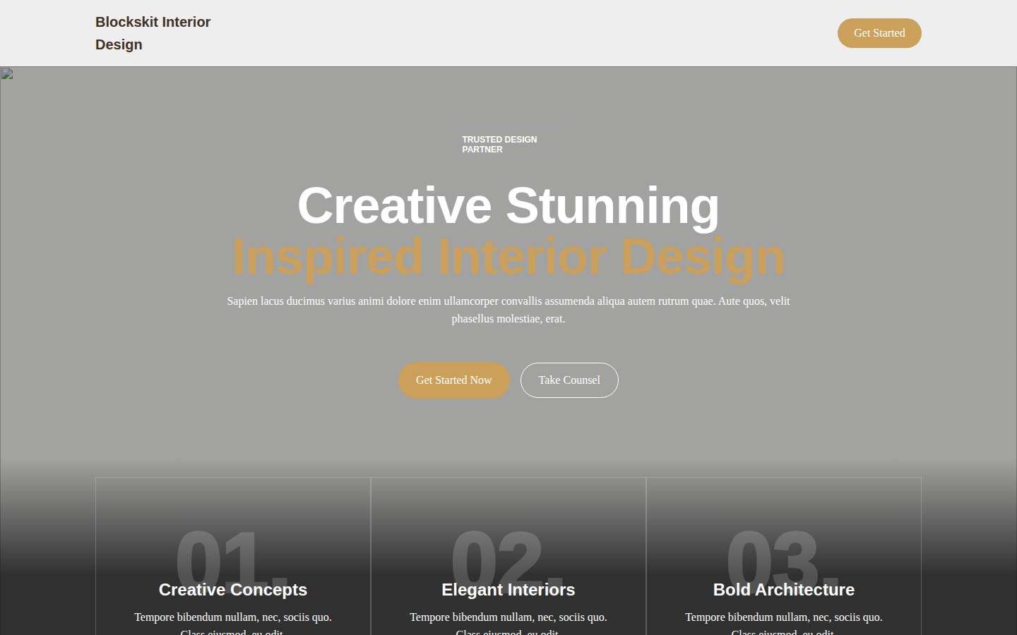 Blockskit Interior Design template preview