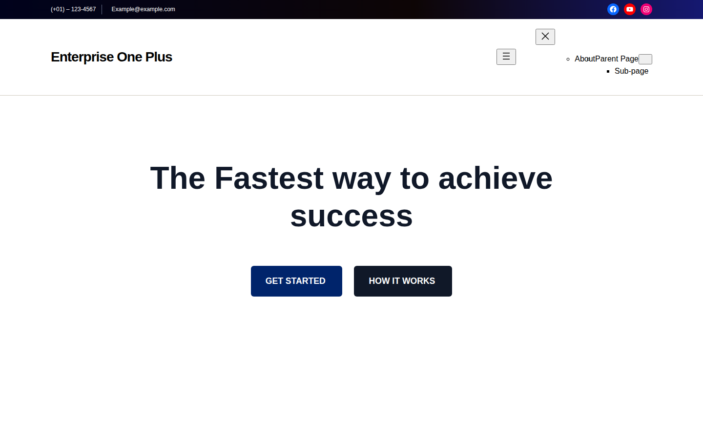 Enterprise One Plus template preview