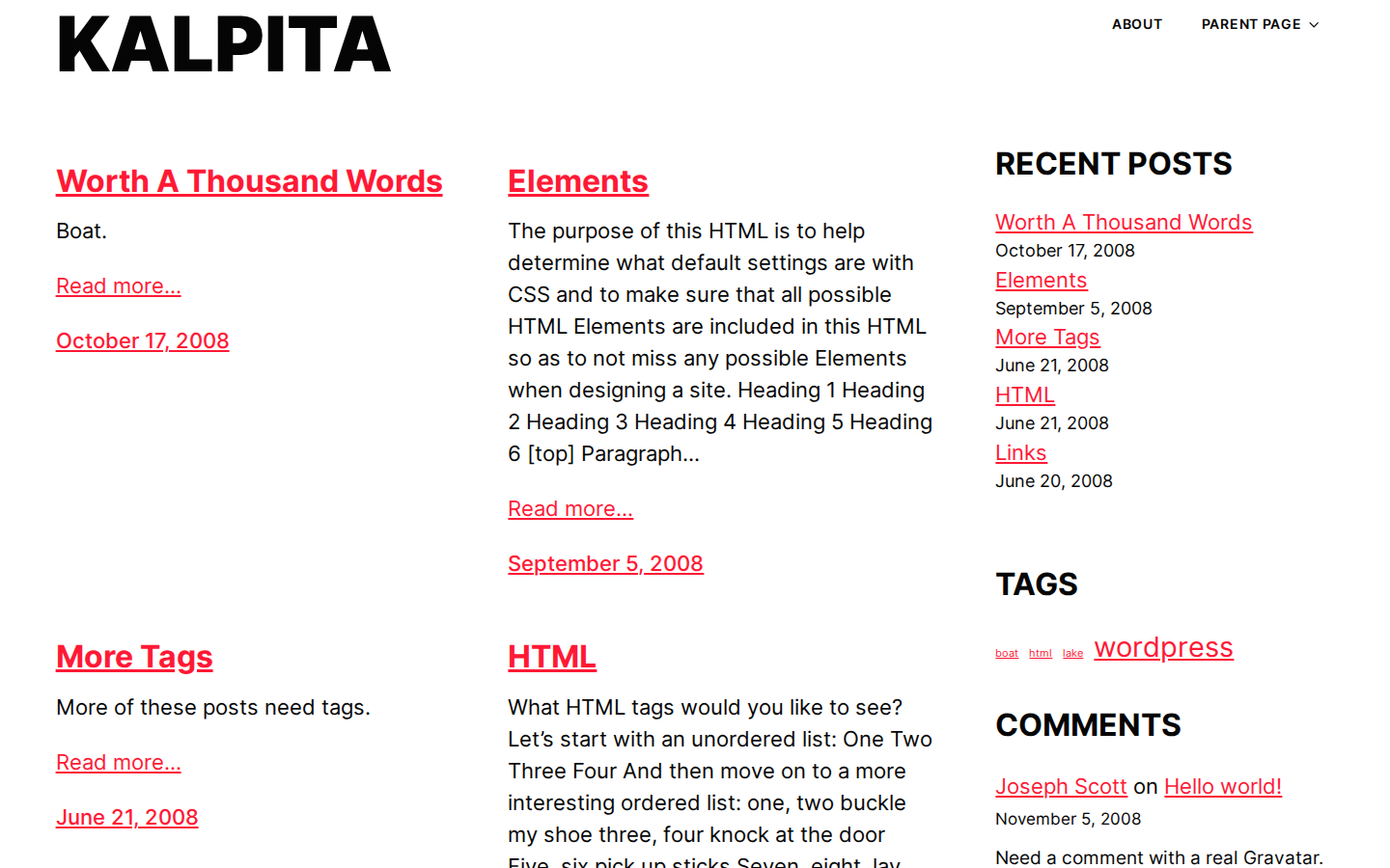 Kalpita template preview