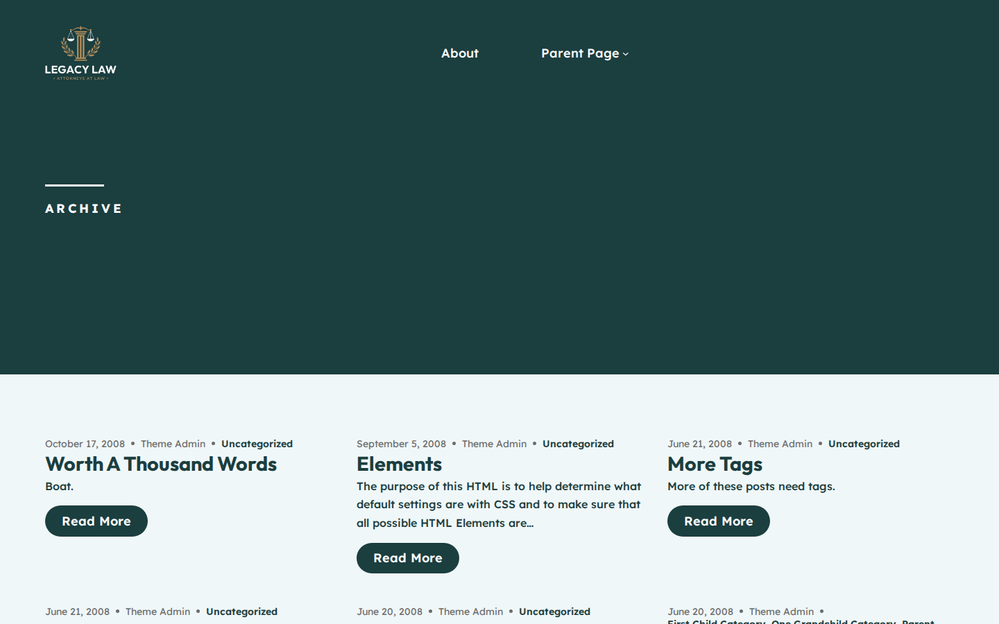 Legacy Law template preview