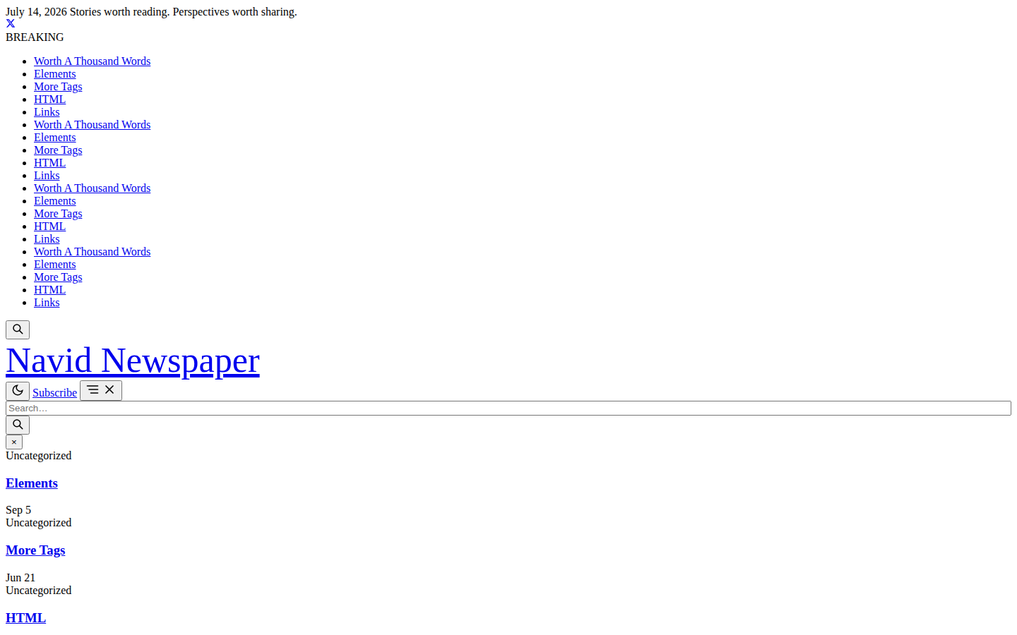 Navid Newspaper template preview