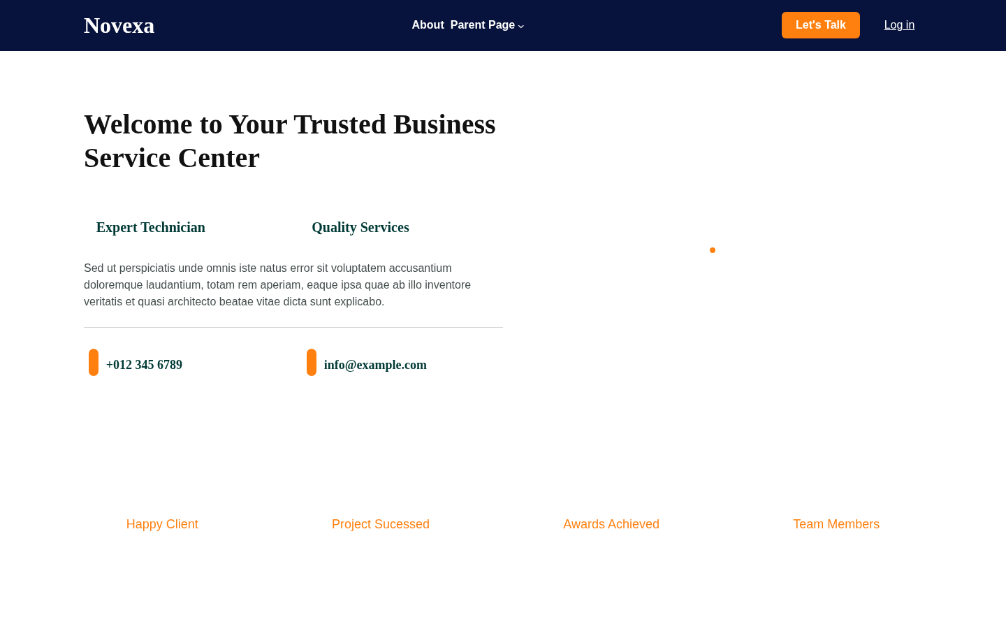 Novexa template preview