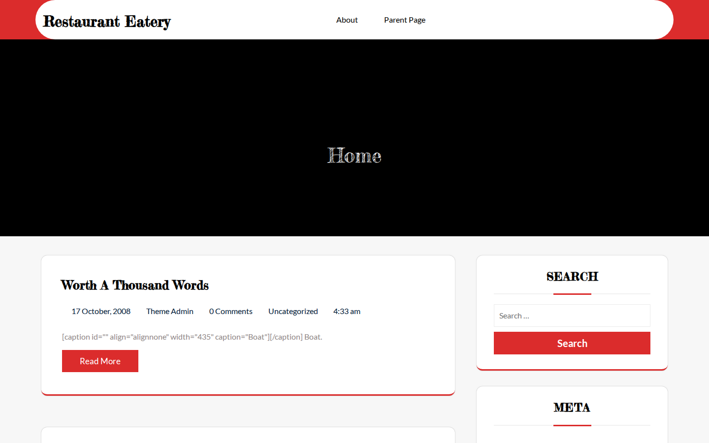 Restaurant Eatery template preview