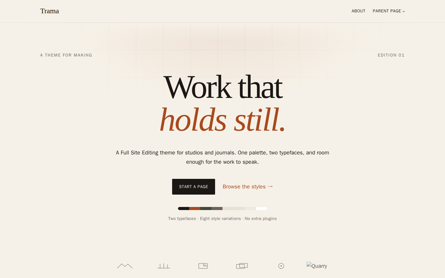 Trama template preview