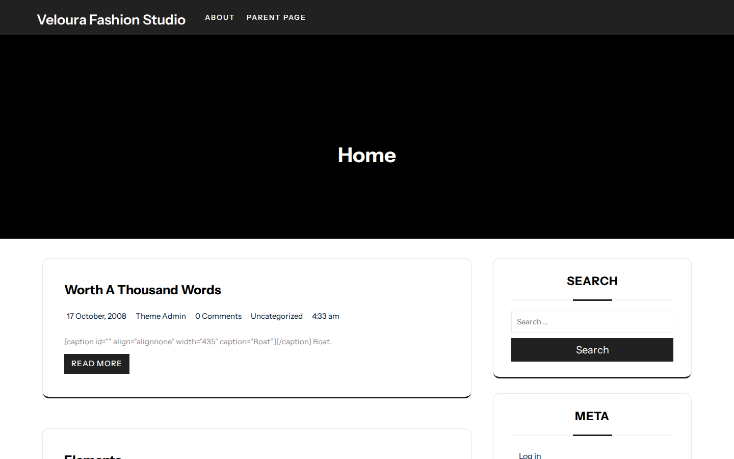 Veloura Fashion Studio template preview