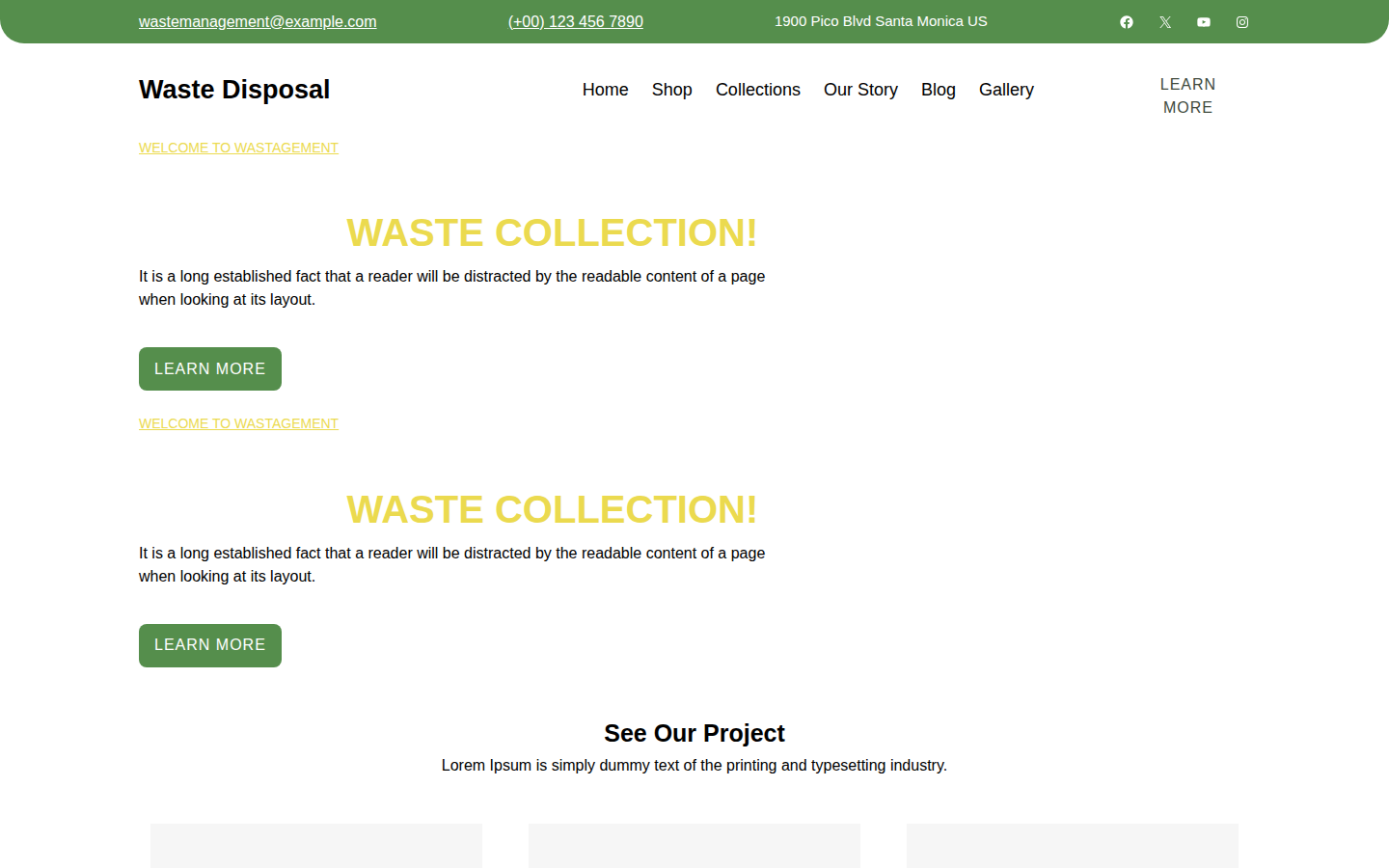Waste Disposal template preview