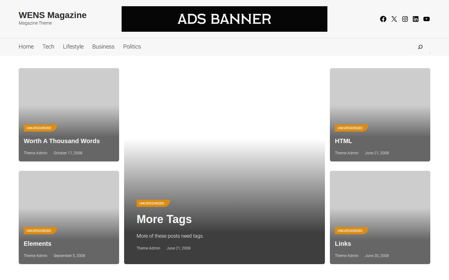 WENS Magazine template preview